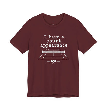 Court Appearance Tennis T‑Shirt