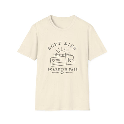 Soft Life Boarding Pass T‑Shirt
