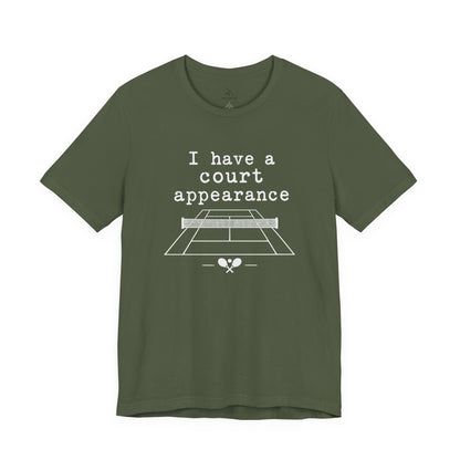 Court Appearance Tennis T‑Shirt