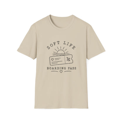 Soft Life Boarding Pass T‑Shirt