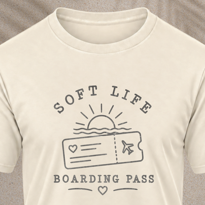 Soft Life Boarding Pass T‑Shirt