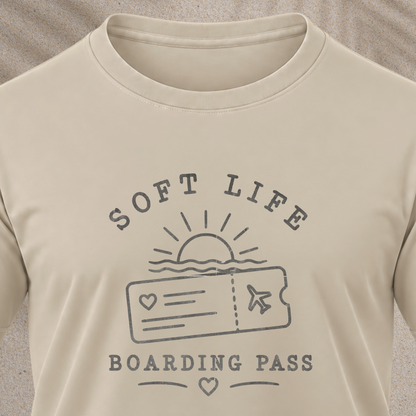 Soft Life Boarding Pass T‑Shirt