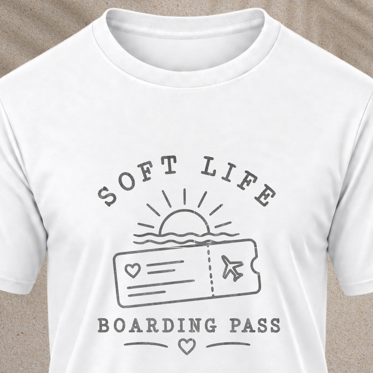Soft Life Boarding Pass T‑Shirt