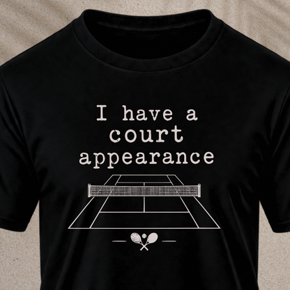 Court Appearance Tennis T‑Shirt