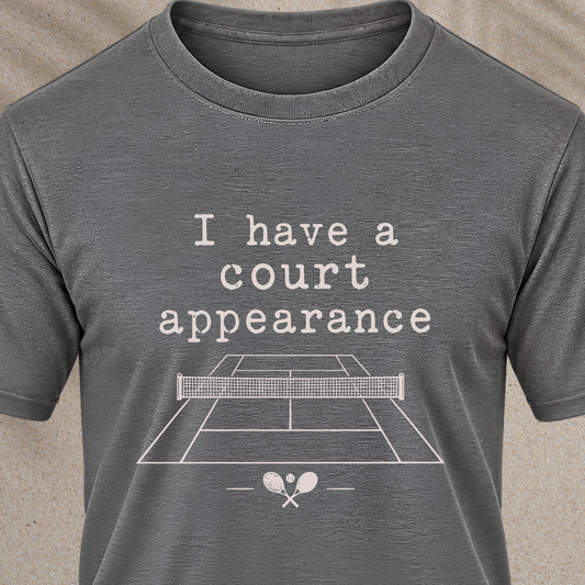Court Appearance Tennis T‑Shirt